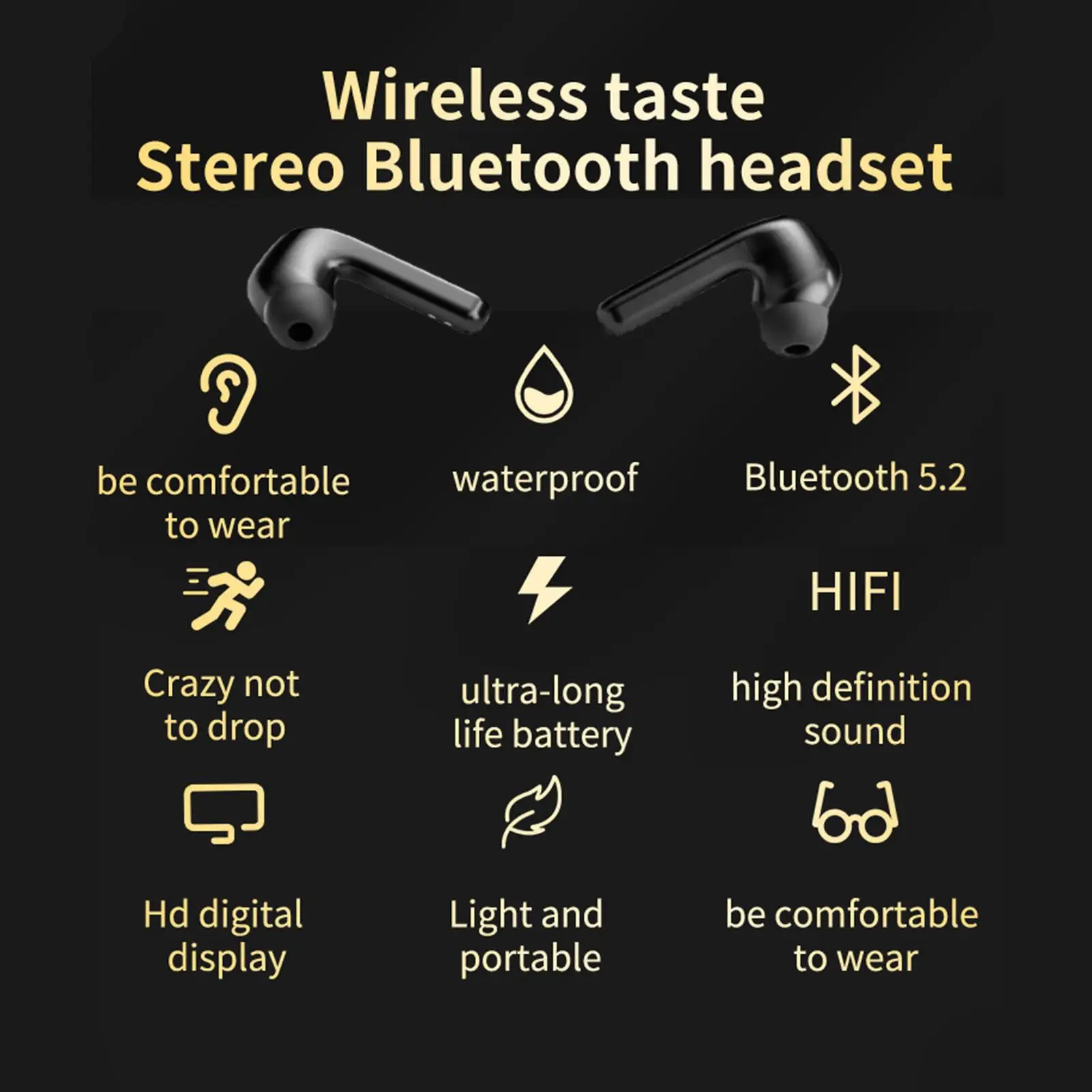 השן הכחולה אוזניות | עמיד למים Wireless האוזניות השן הכחולה אוזניות עם תצוגת LED עמוק בה התמונה 5